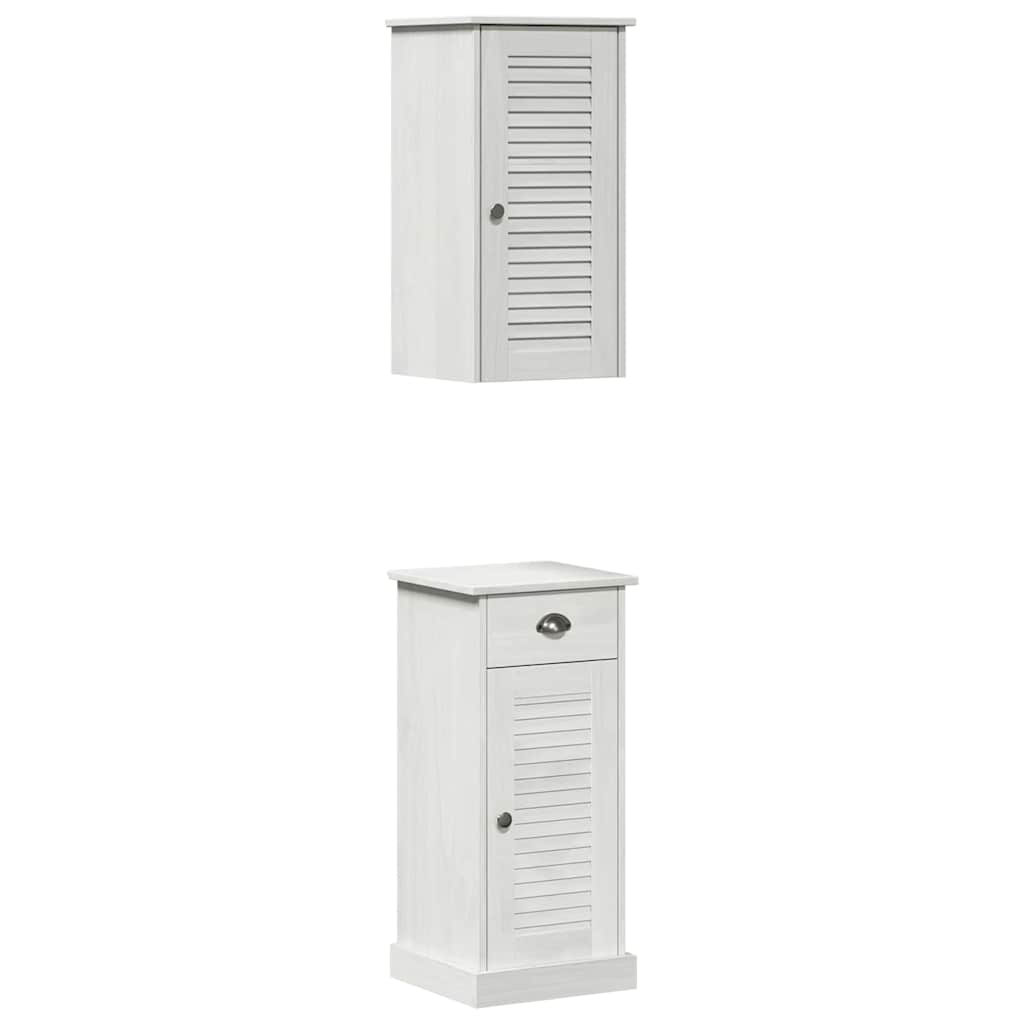 Badeværelsesskab VIGO 2 pcs Hvid og antik hvid 37 x 34 x 80 cm - Billede 2