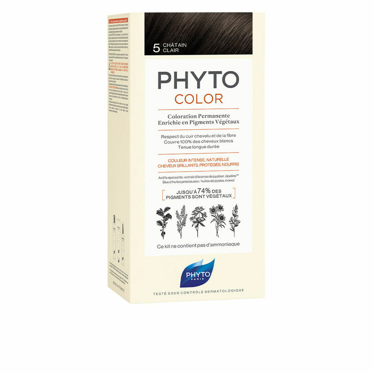 Permanent hårfarve Phyto Paris Phytocolor 5-castaño claro Nº 5-Castano Claro