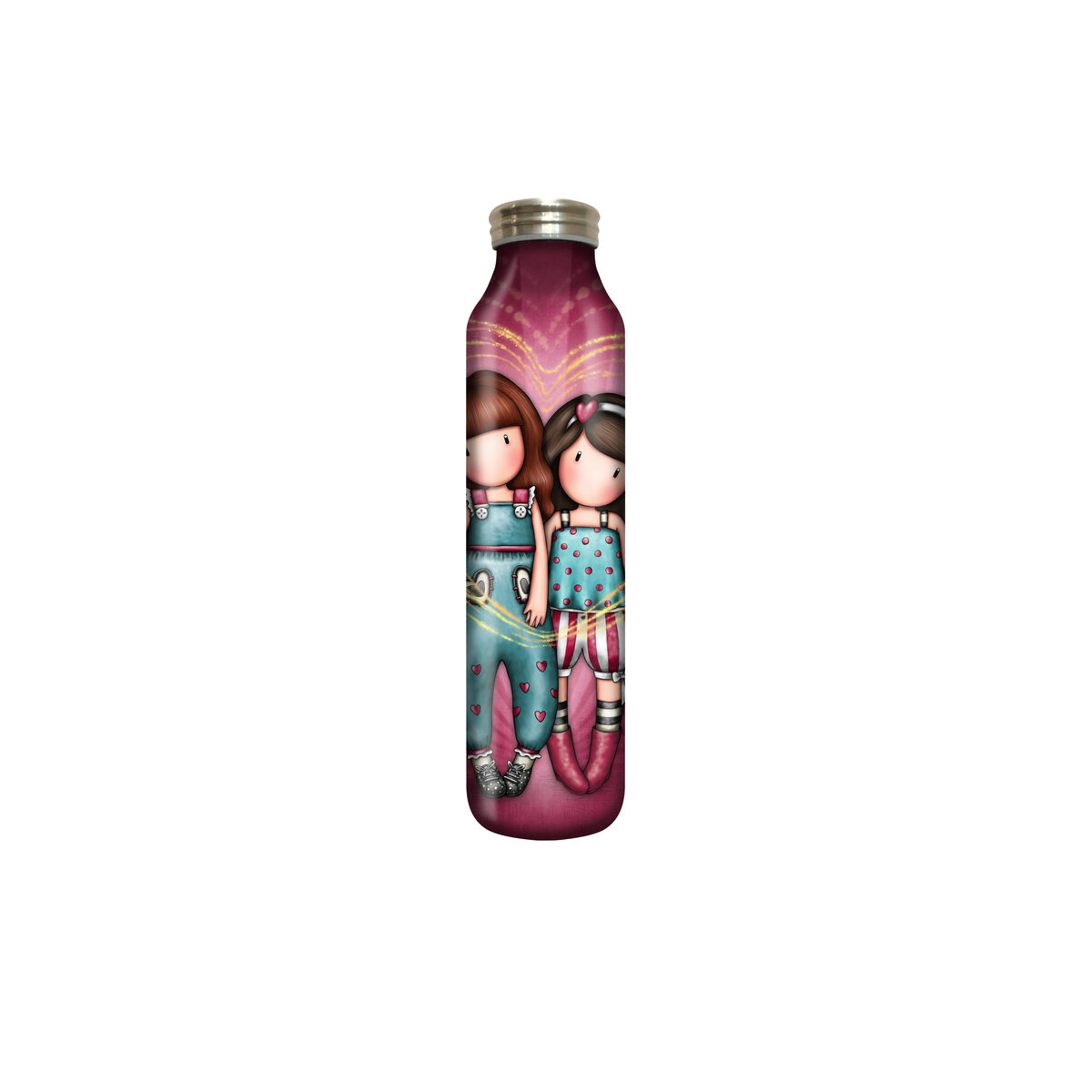 Vandflaske Gorjuss Fireworks Metal Rødbrun (600 ml)