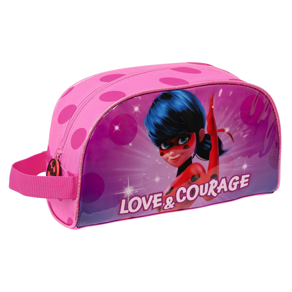 Skoletoilettaske Lady Bug Fuchsia 26 x 16 x 9 cm