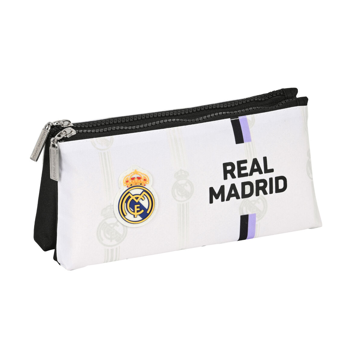 Skoletoilettaske Real Madrid C.F. Sort Hvid (22 x 10 x 8 cm)