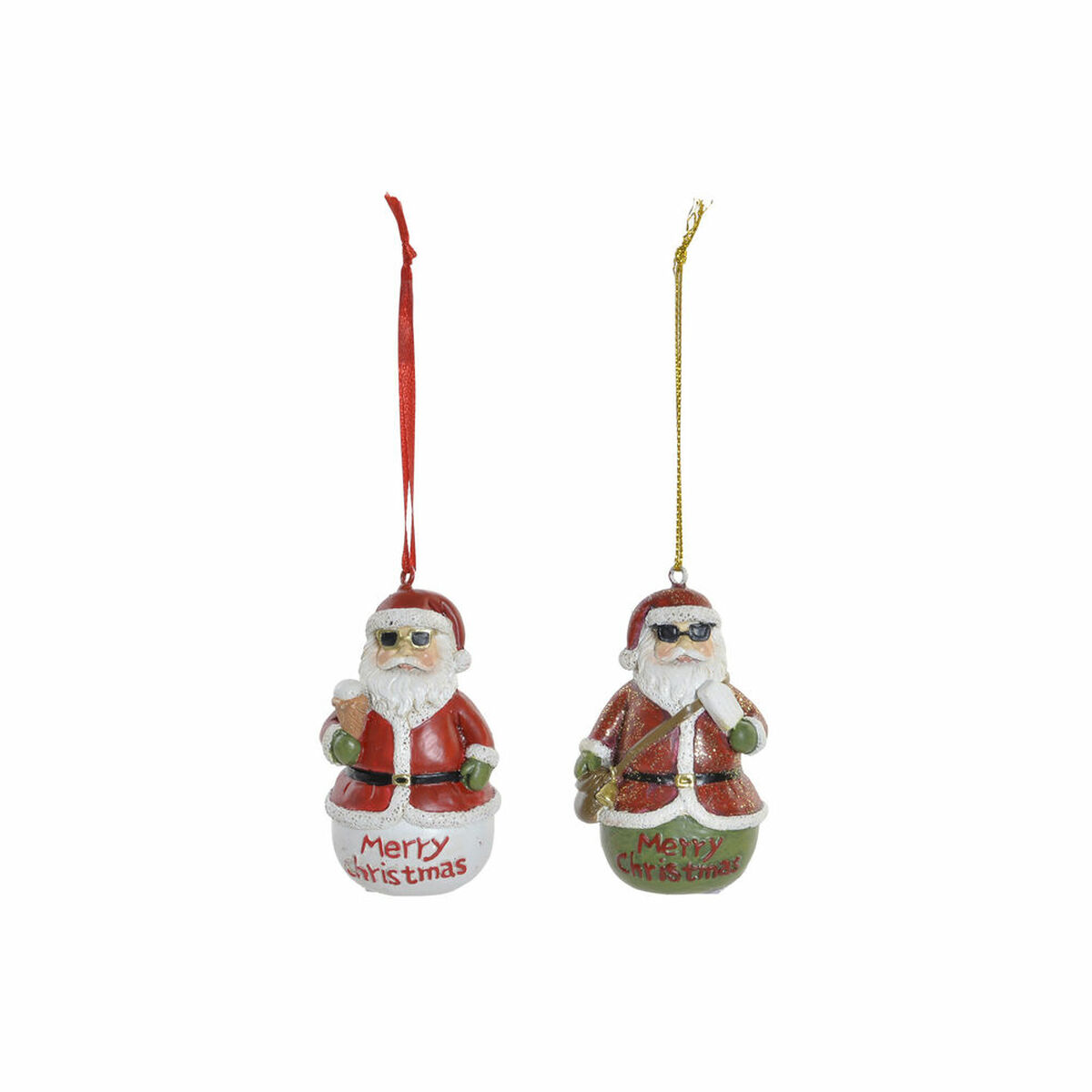 Hængende dekoration DKD Home Decor Jul Harpiks (2 pcs) (4.5 x 3 x 7 cm)