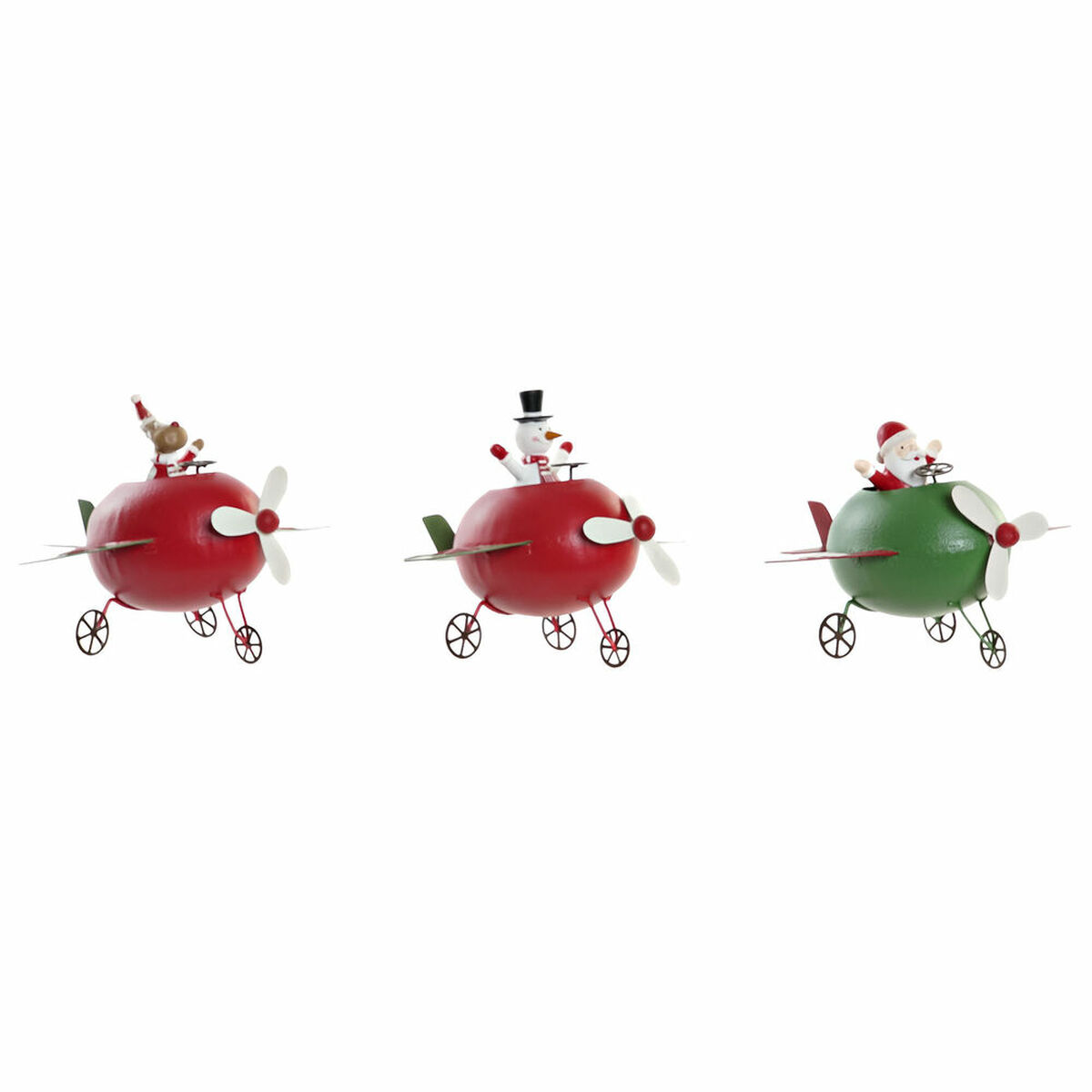 Julepynt DKD Home Decor Metal Rensdyr (19 x 14 x 13 cm) (3 pcs)