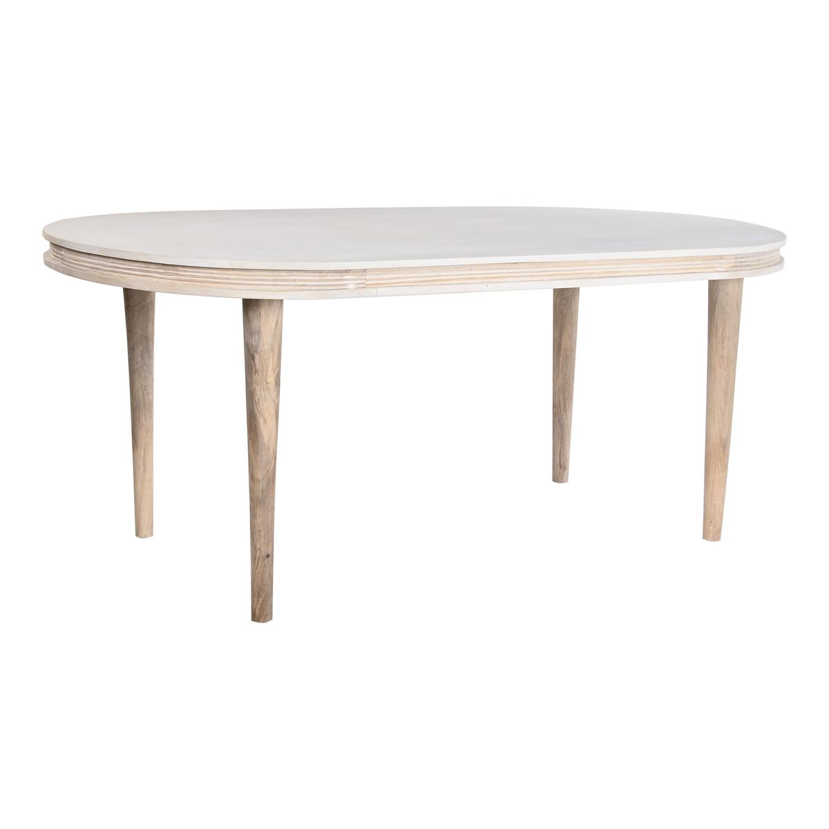 Spisebord DKD Home Decor Hvid Gylden Kobber Mangotræ 180 x 90 x 76 cm