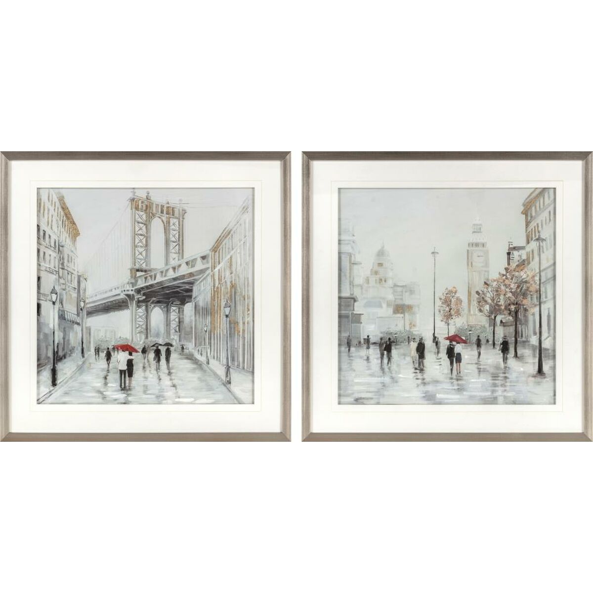 Lærred DKD Home Decor polystyren Lærred 60 x 3 x 60 cm 63 x 3 x 63 cm