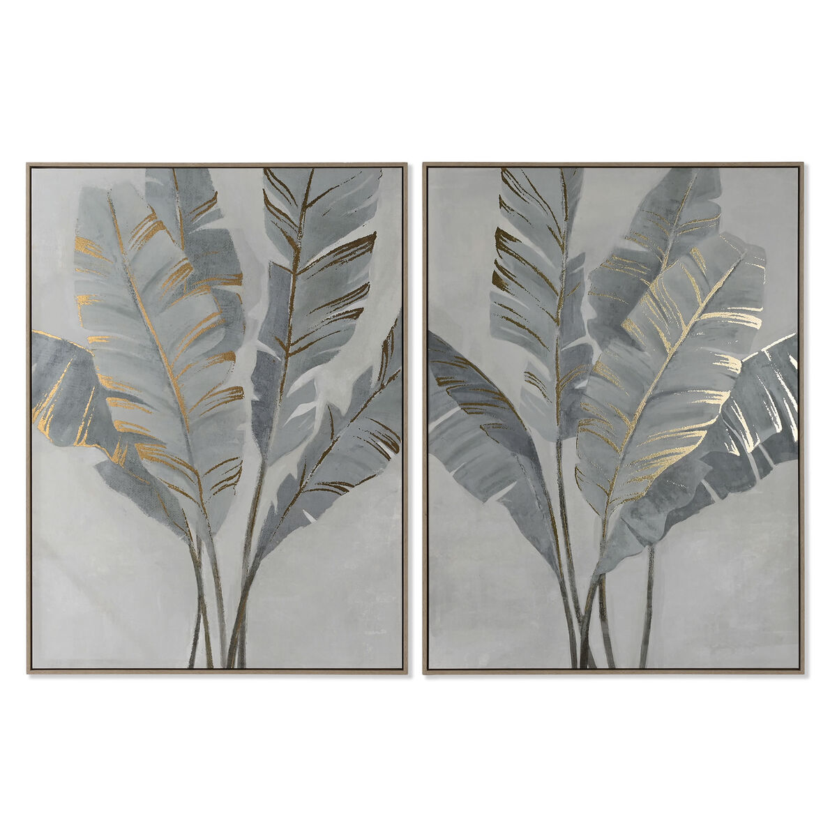 Lærred Home ESPRIT polystyren Lærred 90 x 4 x 120 cm
