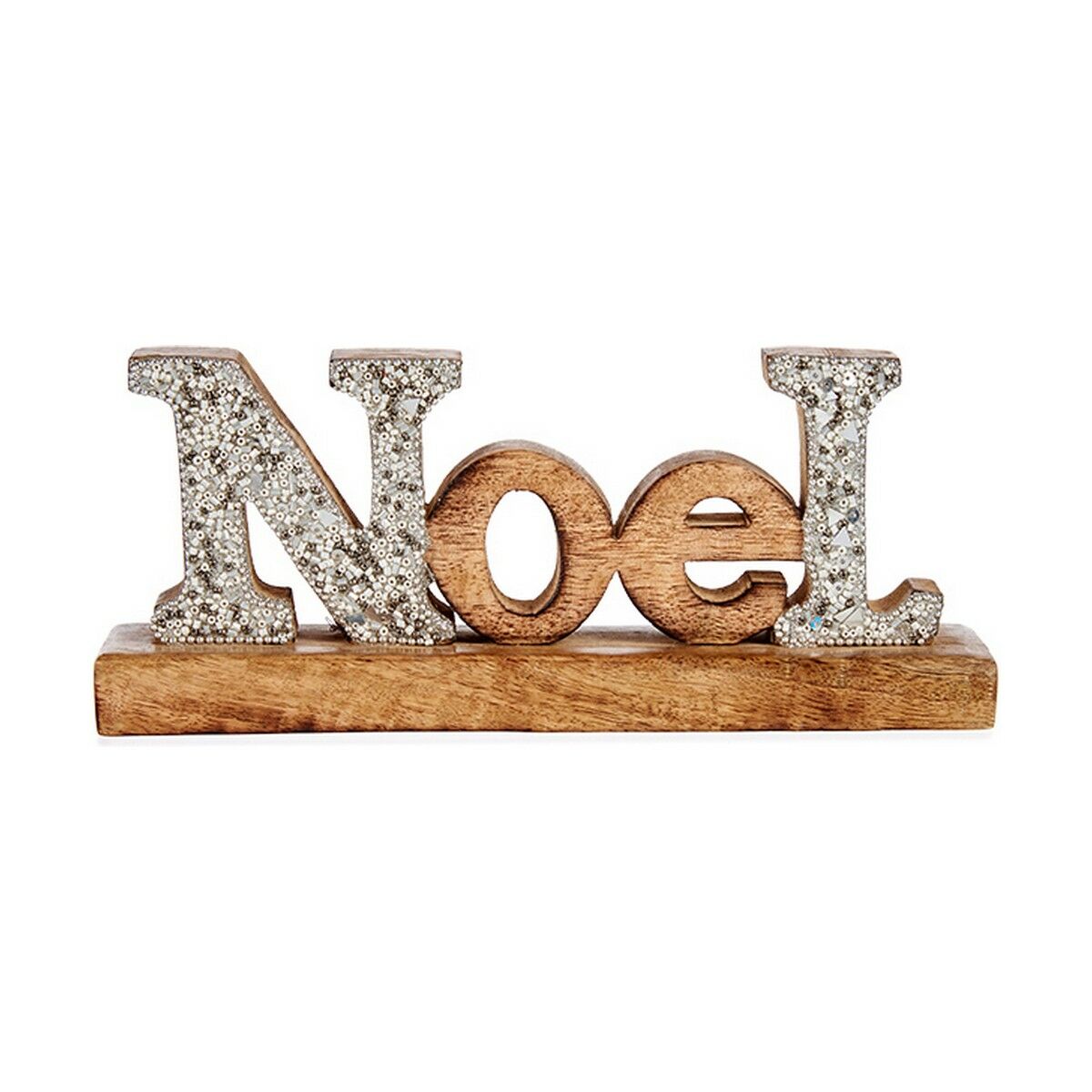 Dekorativ figur Krist+ Noel Sølvfarvet Skinne 6,5 x 10 x 25 cm