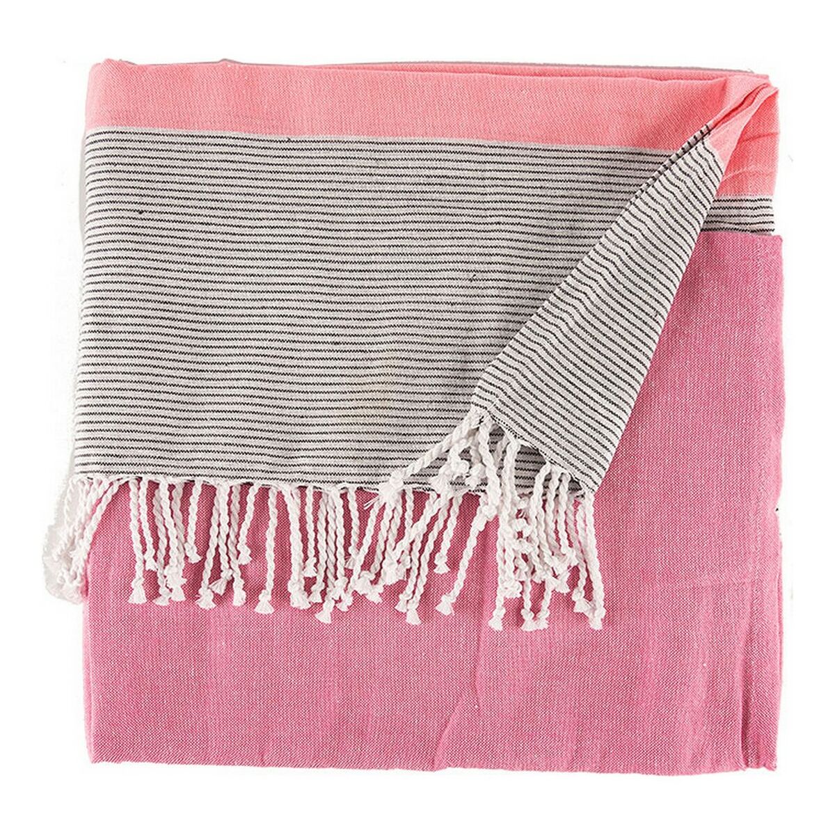 Multifunktionelt tæppe Gift Decor Pink 160 x 200 cm 40 x 9 x 8 cm Striber