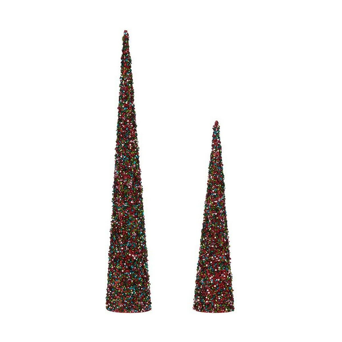 Julepynt Krist+ Blå Fuchsia Paillietter Jul 9,5 x 60 x 9,5 cm Kegler
