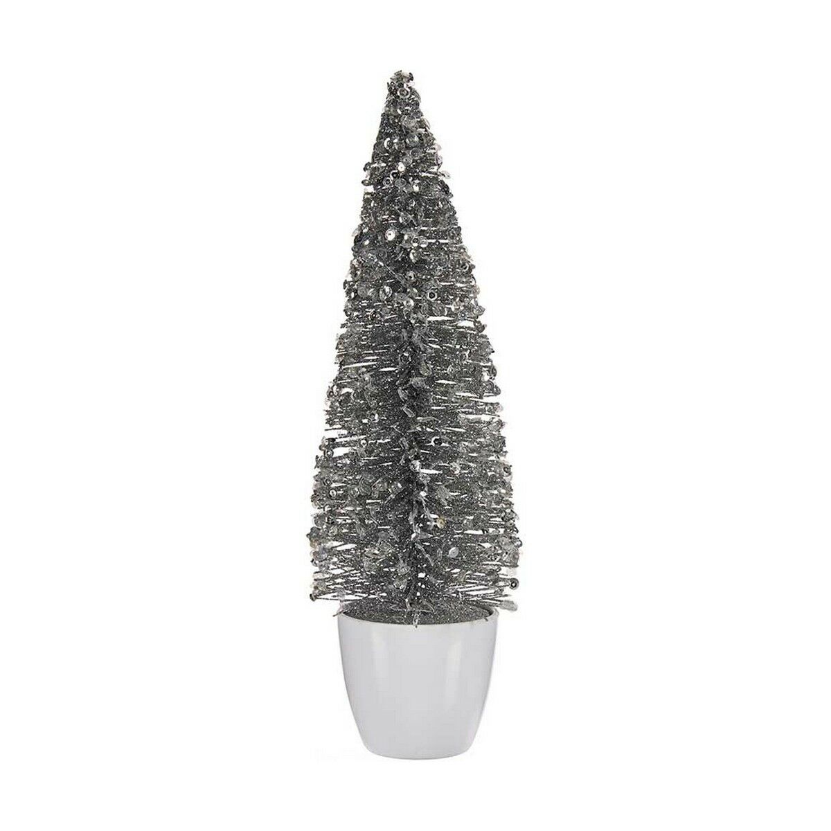 Juletræ Krist+ Hvid Sølvfarvet Sølv Plastik 10 x 33 x 10 cm