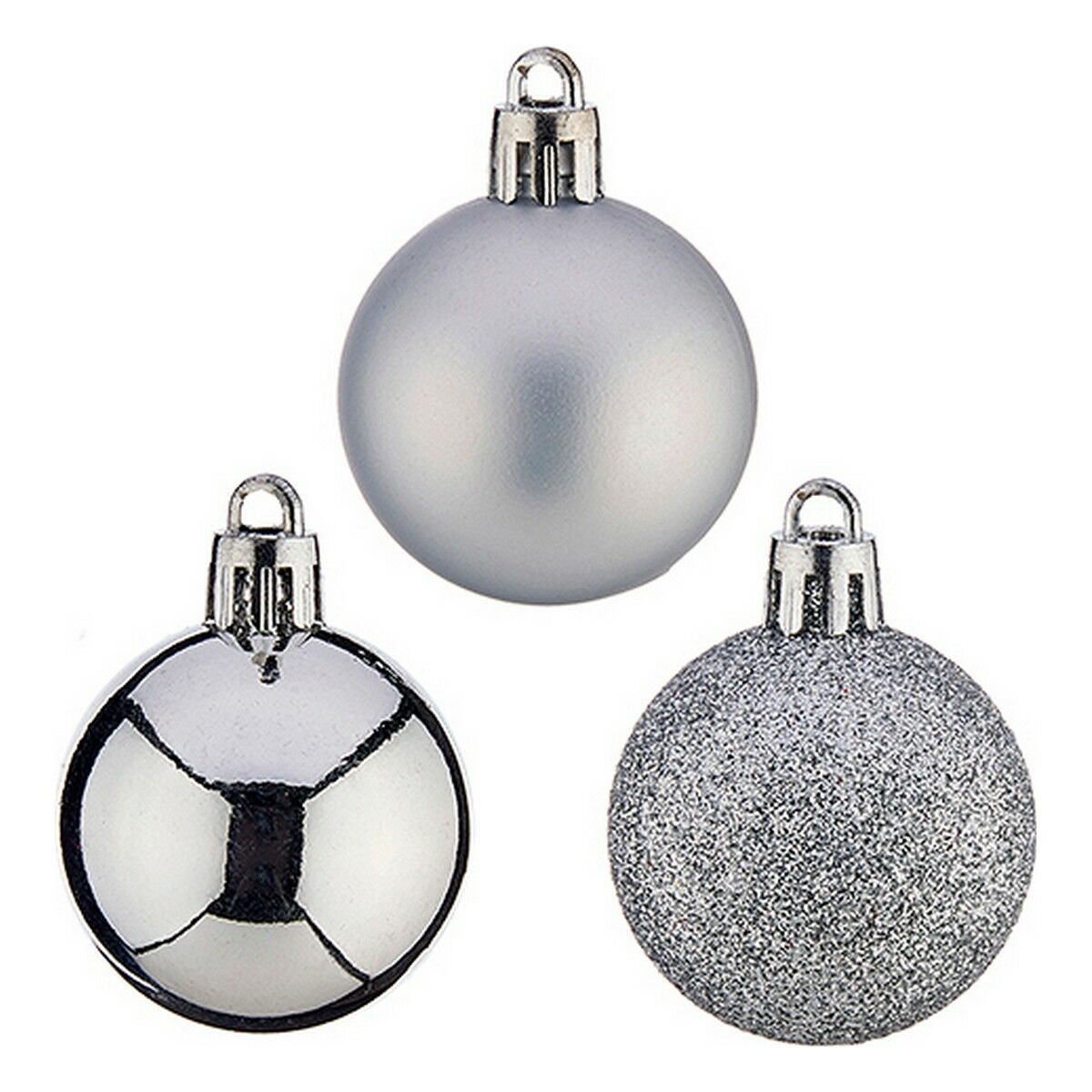 Julekugler Krist+ Sølvfarvet PVC Ø 4 cm