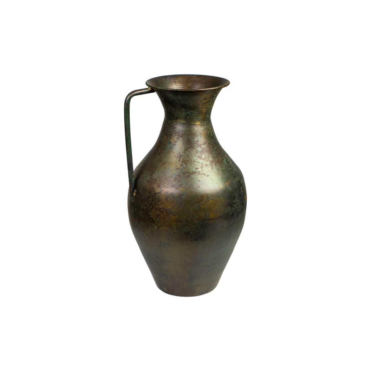 Vase Romimex Antique Brun Metal Med håndtag