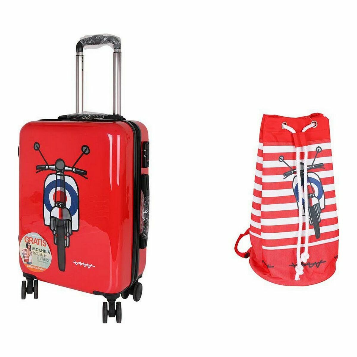 Håndbagage Cállate la Boca Moto Pose 39 x 22 x 57 cm (39 x 22 x 57 cm)