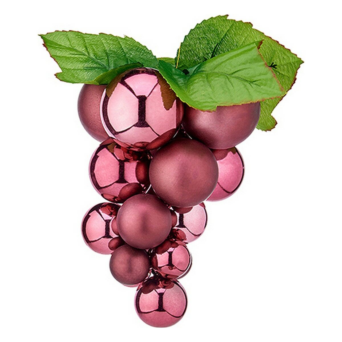 Julekugle Krist+ Pink Plastik Druer Small