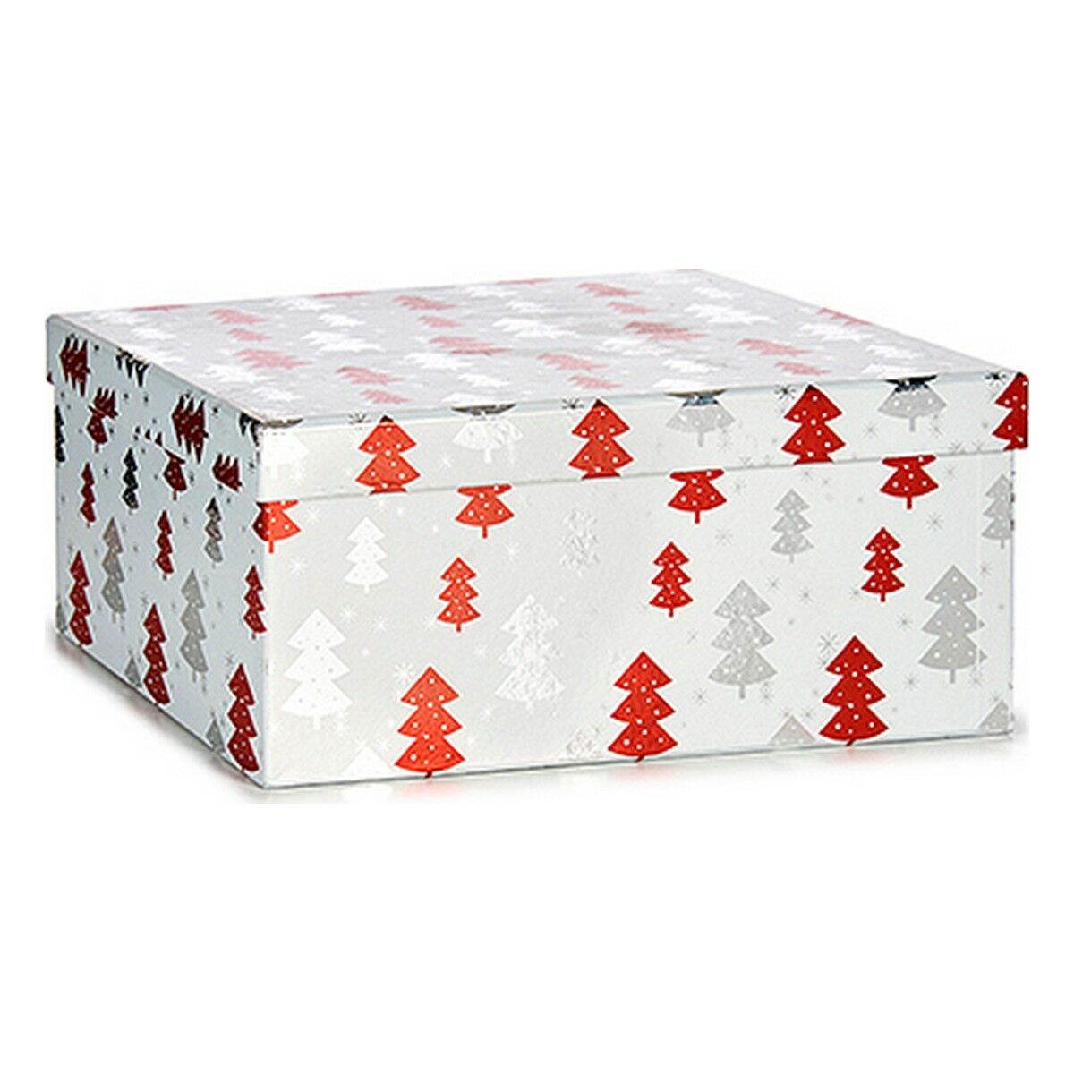 Gaveæske Krist+ Hvid Rød Sølvfarvet Sølv Jul Juletræ 28,5 x 17 x 37,5 cm