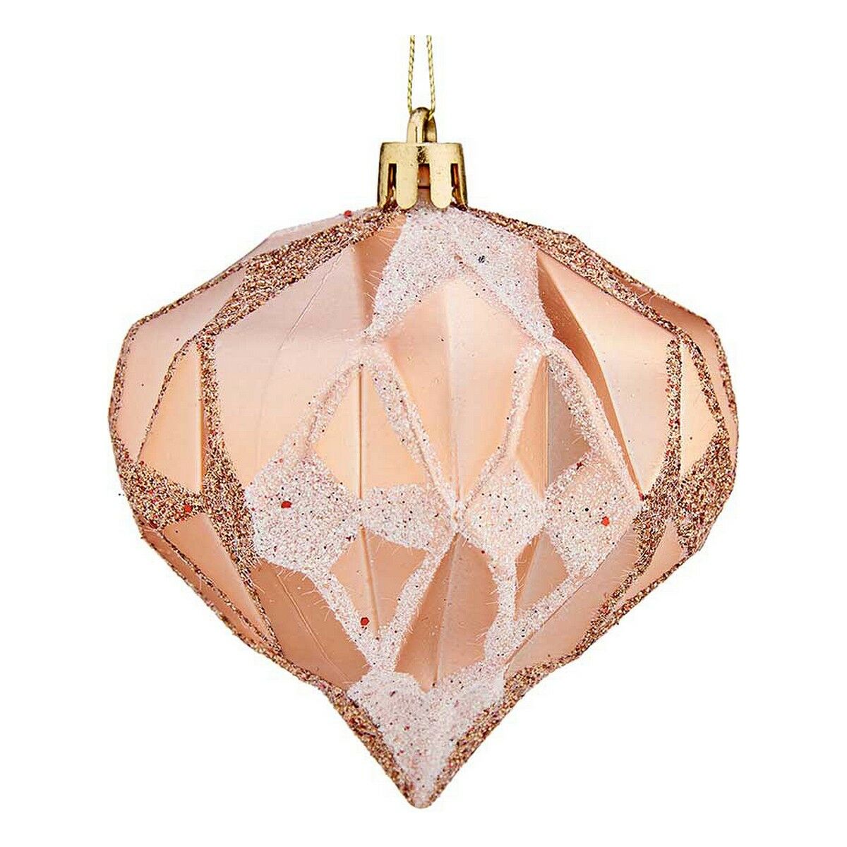 Julekugler Krist+ 00894 Kobber Plastik Diamant Ø 8 cm 6 enheder