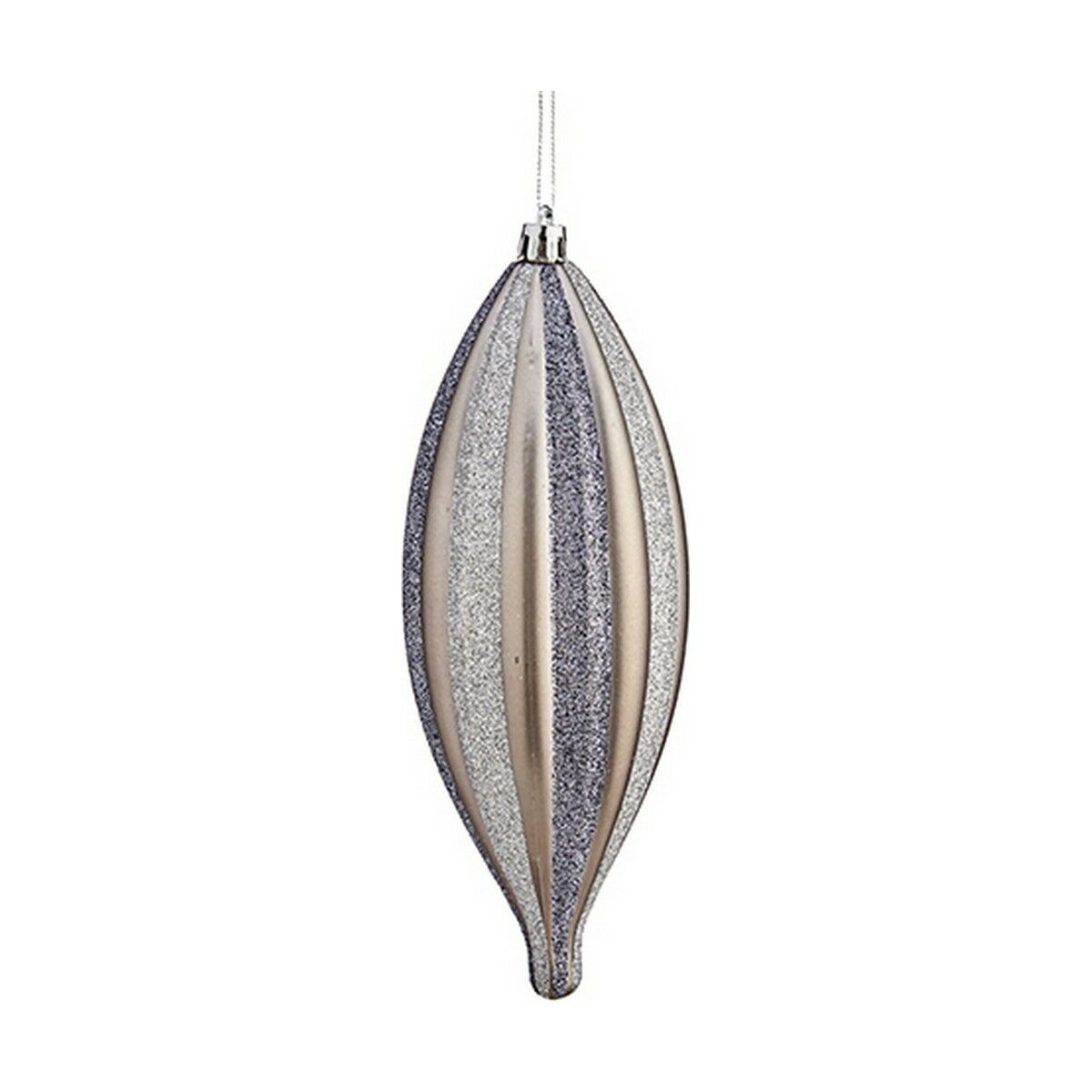 Julepynt Krist+ Sølvfarvet PVC 8,5 x 19 x 3 cm Strakt