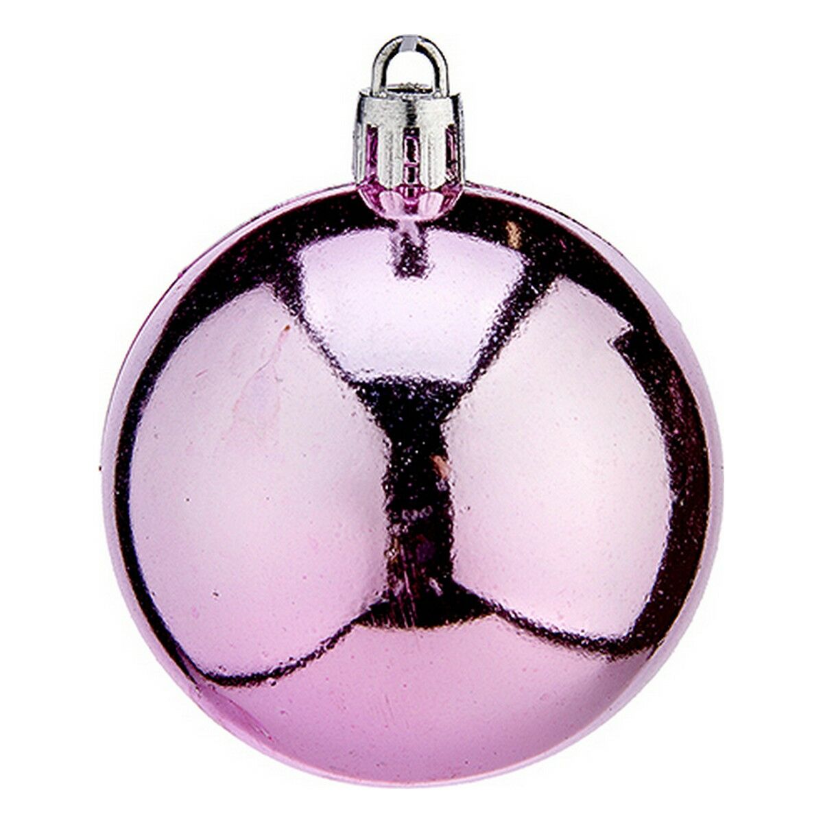 Julekugler Krist+ Pink Plastik Ø 6 cm 24 enheder