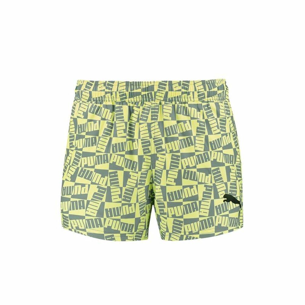 Badetøj til Mænd Puma Swim Block Logo Limegrøn