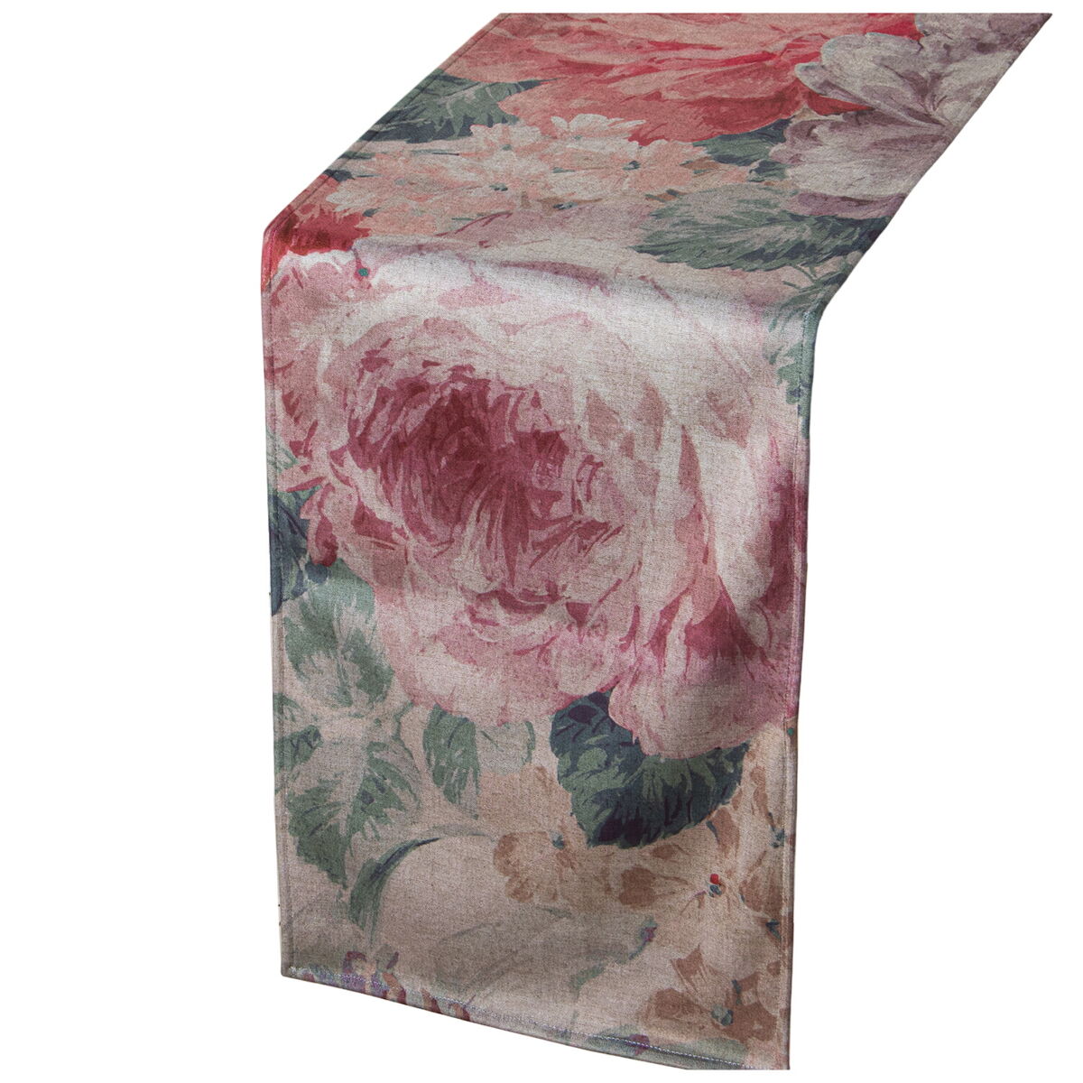 Bordløber Alexandra House Living Pink Tekstil Fløjl Floral