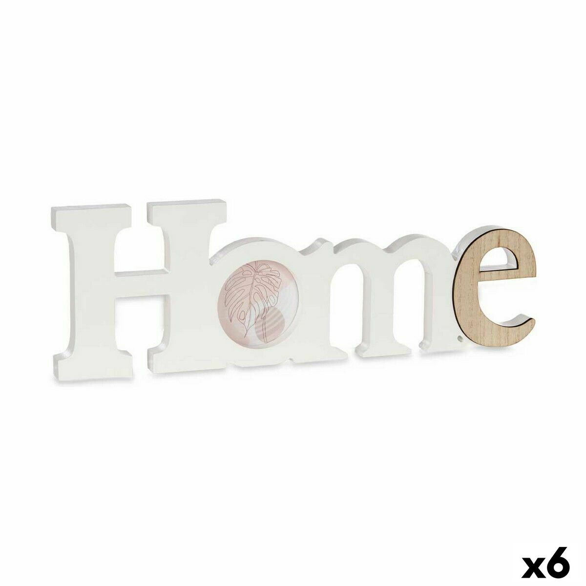 Fotoramme Gift Decor Home Hvid Brun Træ MDF (6 enheder)