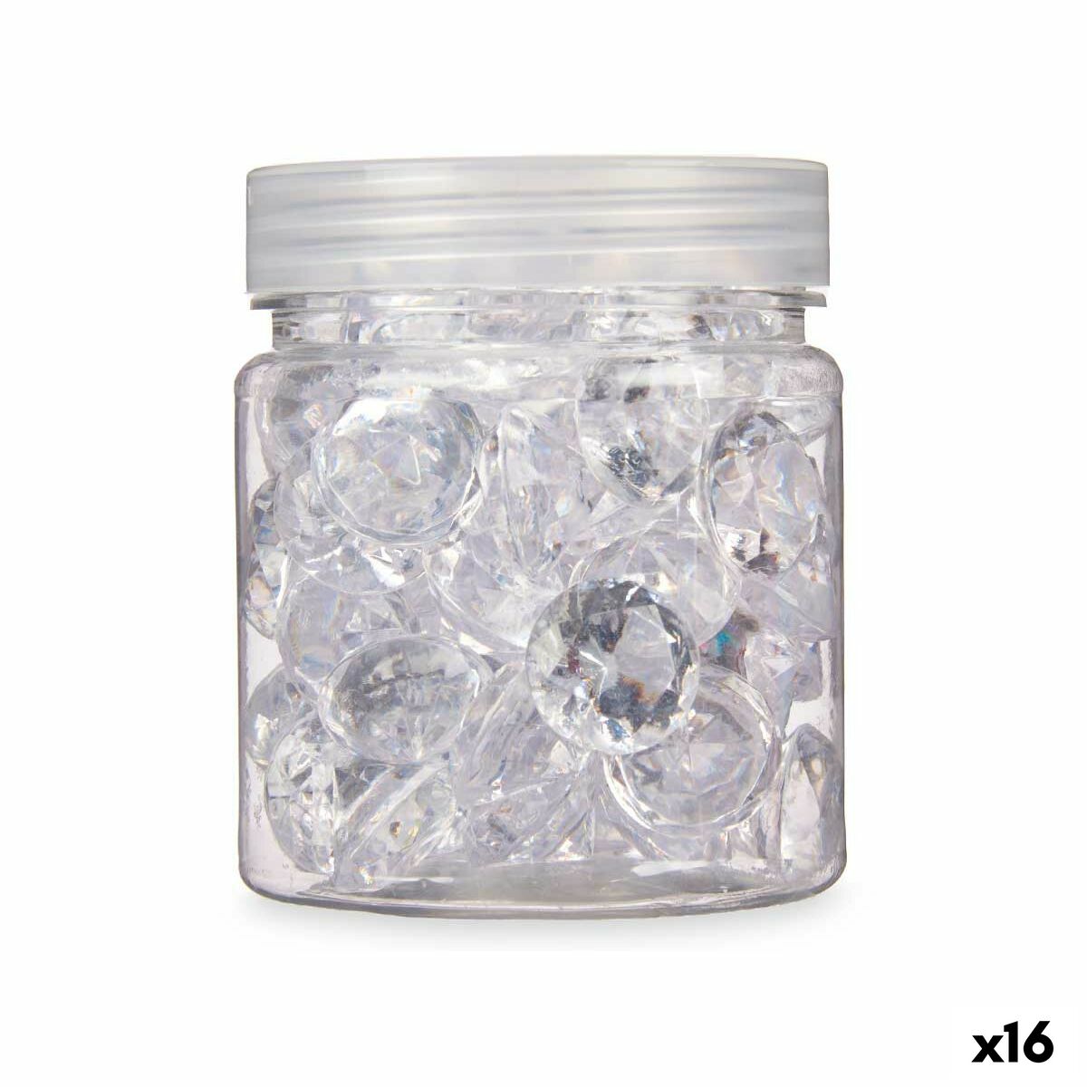 Dekorative sten Gift Decor Gennemsigtig 150 g Diamant (16 enheder)