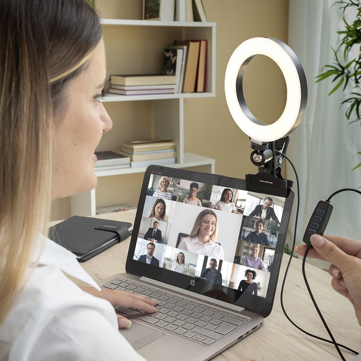 Selfie-ring med holderklemme Lumahoop InnovaGoods
