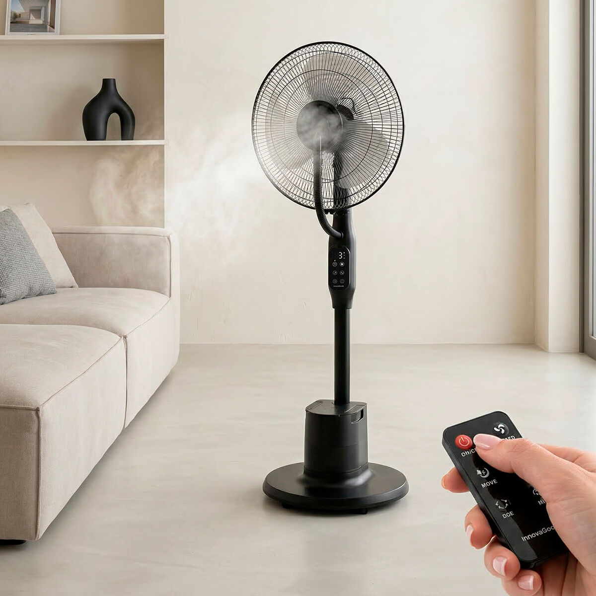 Spray ventilator med fod med fjernbetjening Sprair InnovaGoods