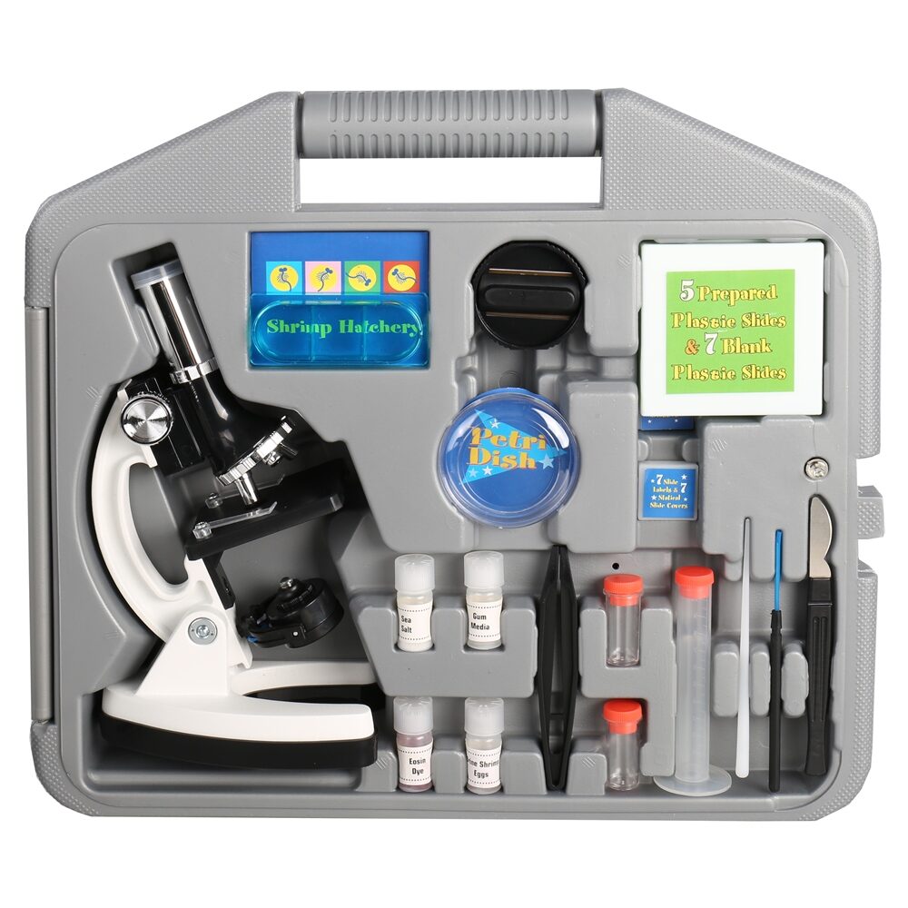 Byomic Beginners Microscope Set 100, 400 and 900x in Case