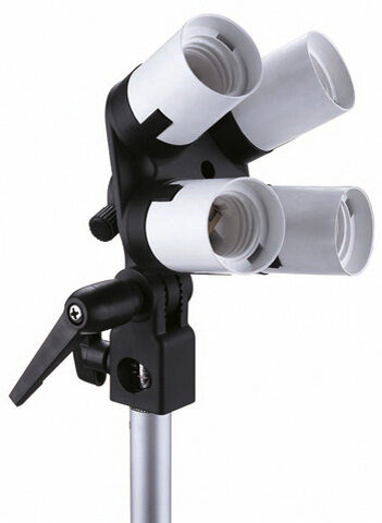 Falcon Eyes Lampholder LH-4E27LS 4 x E27 with Tilting Bracket