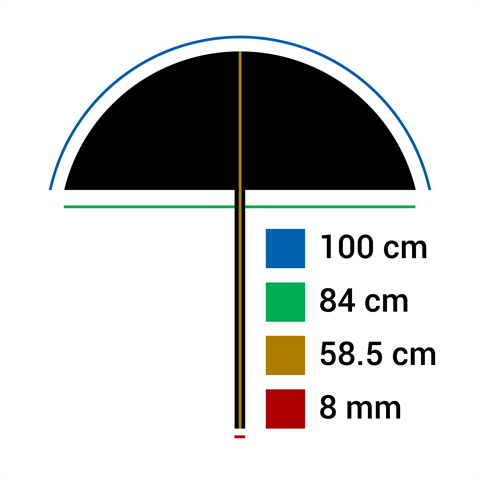Linkstar Umbrella PUR-84SB Silver/Black 100 cm 2