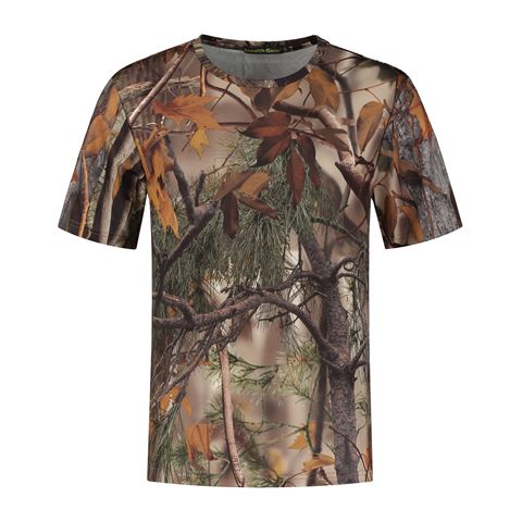 Stealth Gear T-shirt Short Sleeve Camo Forest Print size XL